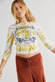 OneTeaspoon WOMENS MOBLACK MIND FREQUENCIES FITTED FERN LONG SLEEVE TEE - TIE DYE, WOMENS TEES & TANKS, OneTeaspoon, Elwood 101