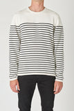 NEUW Mens Strummer Stripe  Knit - Off White, MENS KNITS & SWEATERS, NEUW, Elwood 101