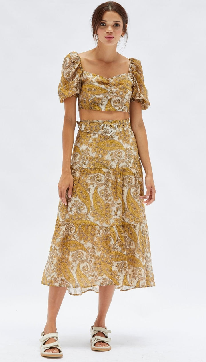 MINKPINK Womens Sistan Belted Midi Skirt - Multi, WOMENS SKIRTS, MINKPINK, Elwood 101