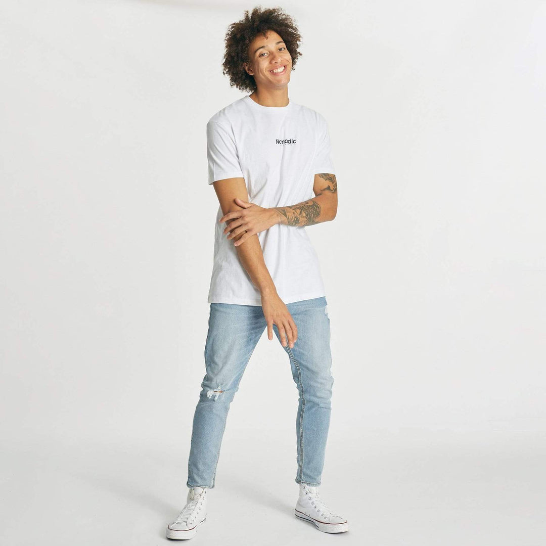 NOMADIC PARADISE Mens Suite Life Standard Tee - White, MENS TEE SHIRTS, NOMADIC PARADISE, Elwood 101