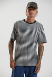 AFENDS Mens Hemp Stripe Retro Fit T-Shirt - Black, MENS TEE SHIRTS, AFENDS, Elwood 101