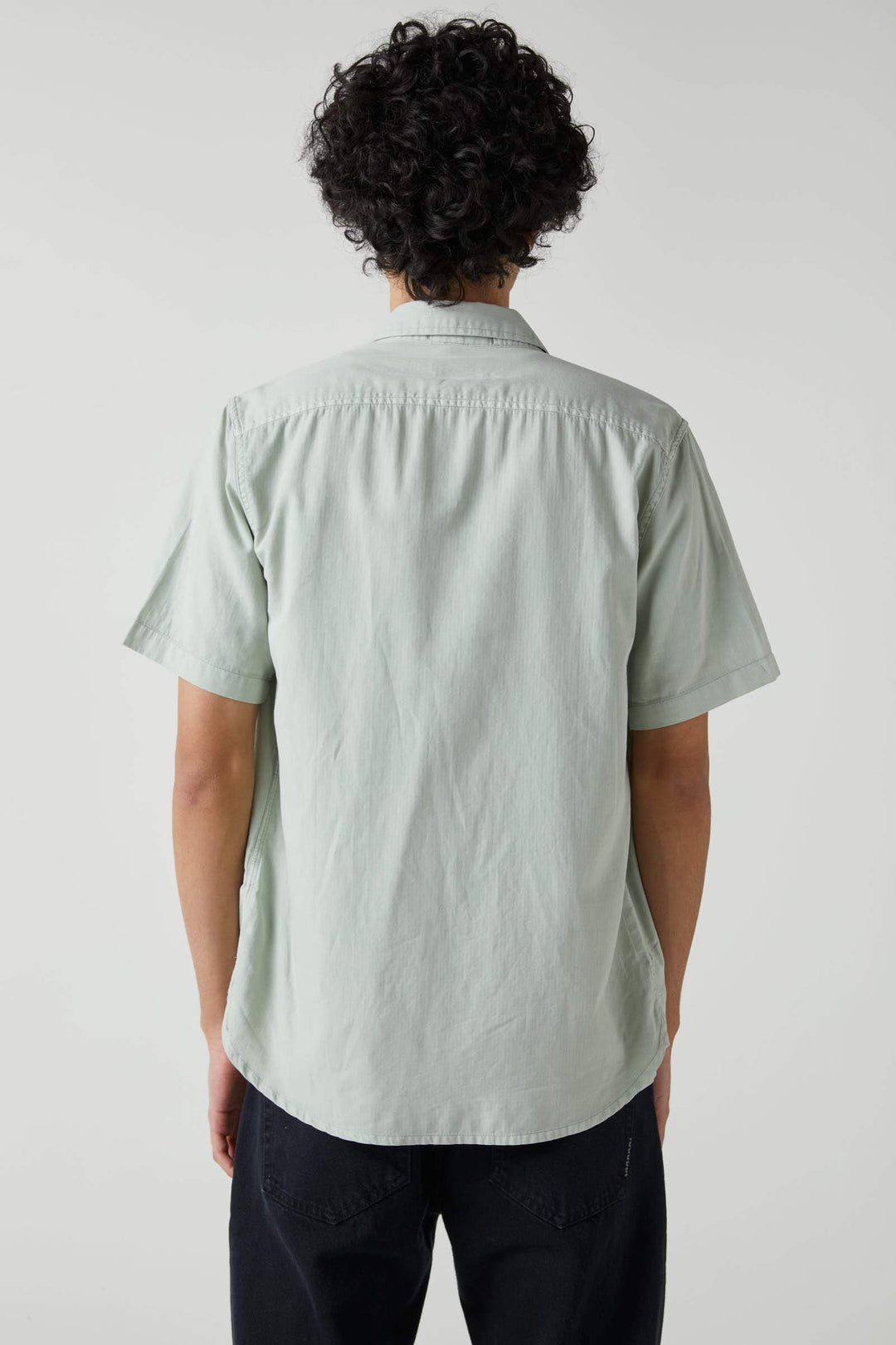 NEUW Mens Everyday HB Short Sleeve Shirt - Washed Organic Sage, MENS SHIRTS, NEUW, Elwood 101