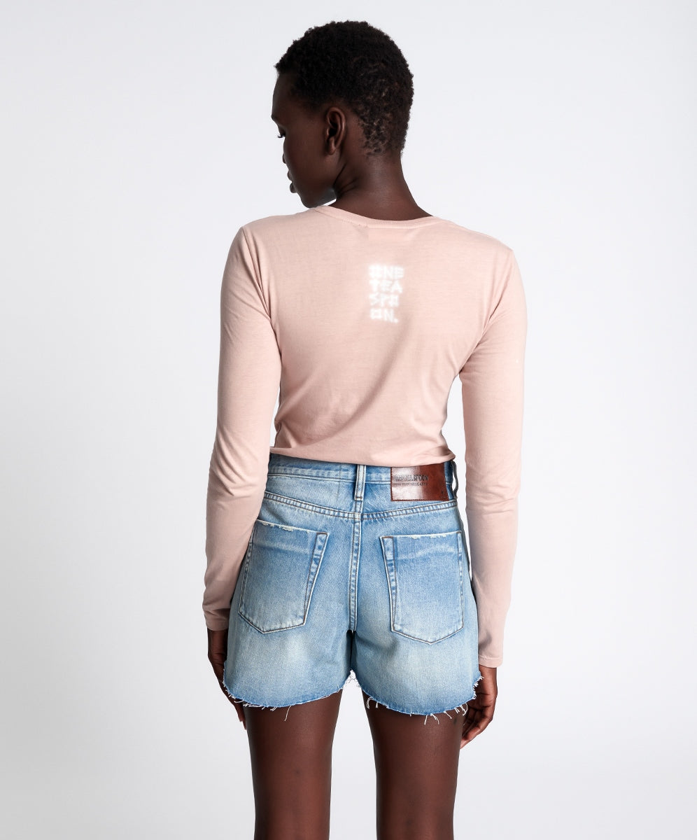 ONE TEASPOON Womens Hendrixe Mid Waist Trucker Denim Shorts, WOMENS SHORTS, OneTeaspoon, Elwood 101