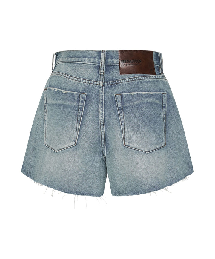ONE TEASPOON Womens Hendrixe Mid Waist Trucker Denim Shorts, WOMENS SHORTS, OneTeaspoon, Elwood 101
