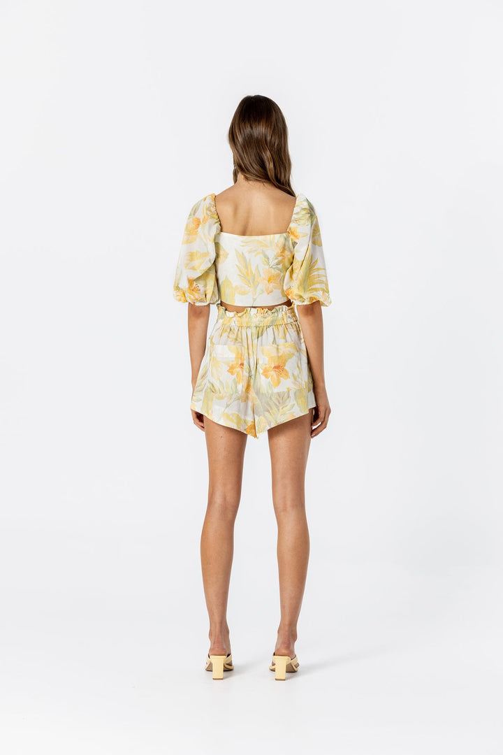 LE SALTY Womens Jerry Tie Crop - Citrus, WOMENS TOPS & SHIRTS, LE SALTY, Elwood 101