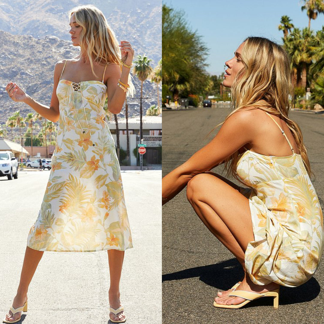 LE SALTY Womens Jerry Midi Dress - Citrus, WOMENS DRESSES, LE SALTY, Elwood 101