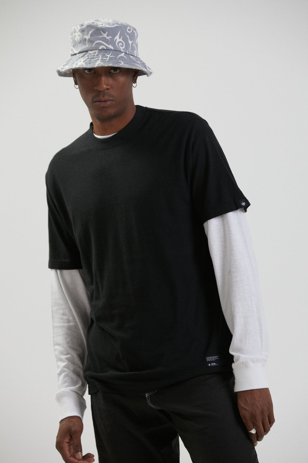 AFENDS MENS Classic - Hemp Retro Fit Tee - Black, MENS TEE SHIRTS, AFENDS, Elwood 101