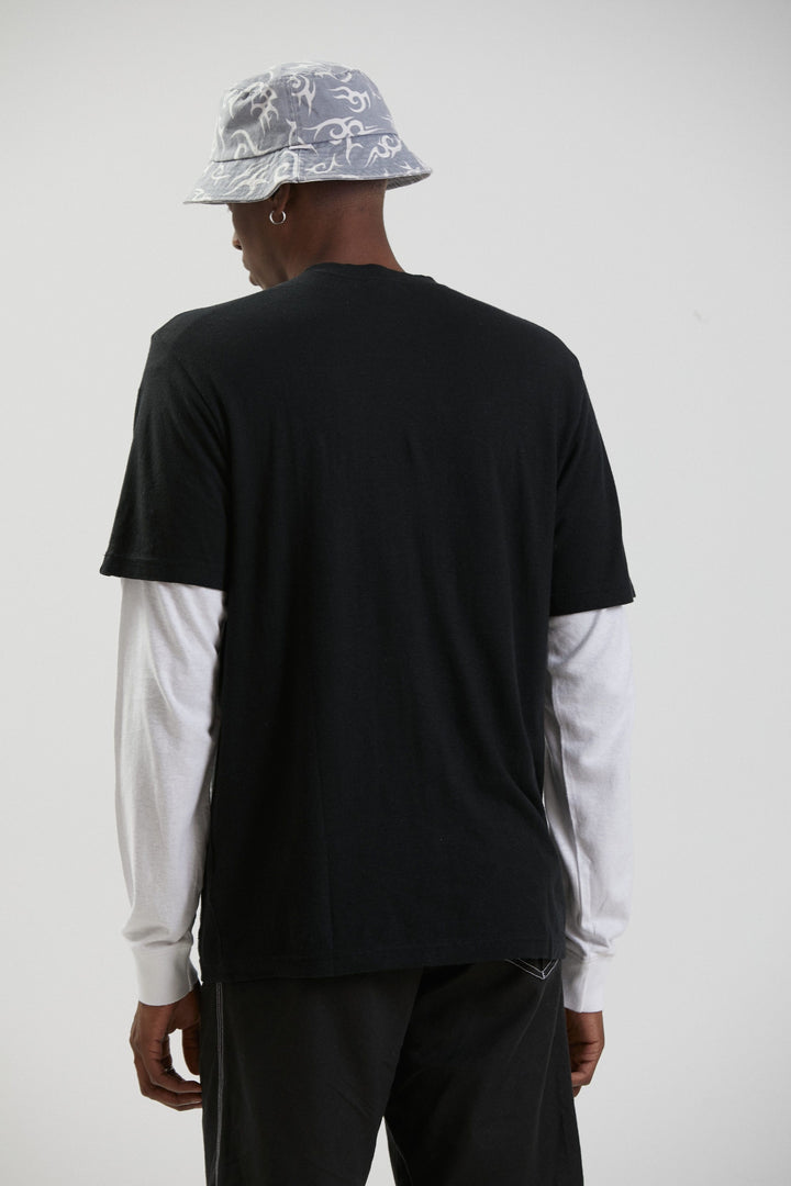AFENDS MENS Classic - Hemp Retro Fit Tee - Black, MENS TEE SHIRTS, AFENDS, Elwood 101