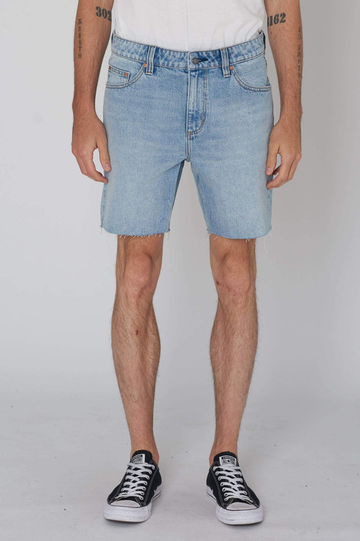 ROLLAS Mens Ezy Denim Short OG Blue, MENS SHORTS, ROLLAS, Elwood 101