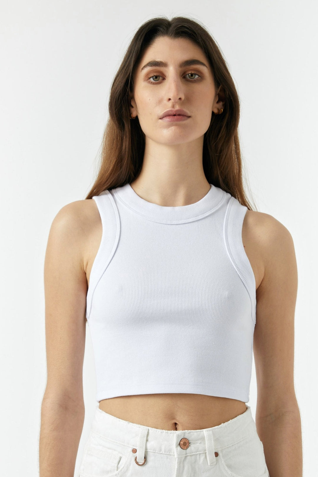 NEUW Womens Jonesy Crop Top - White, WOMENS TEES & TANKS, NEUW, Elwood 101