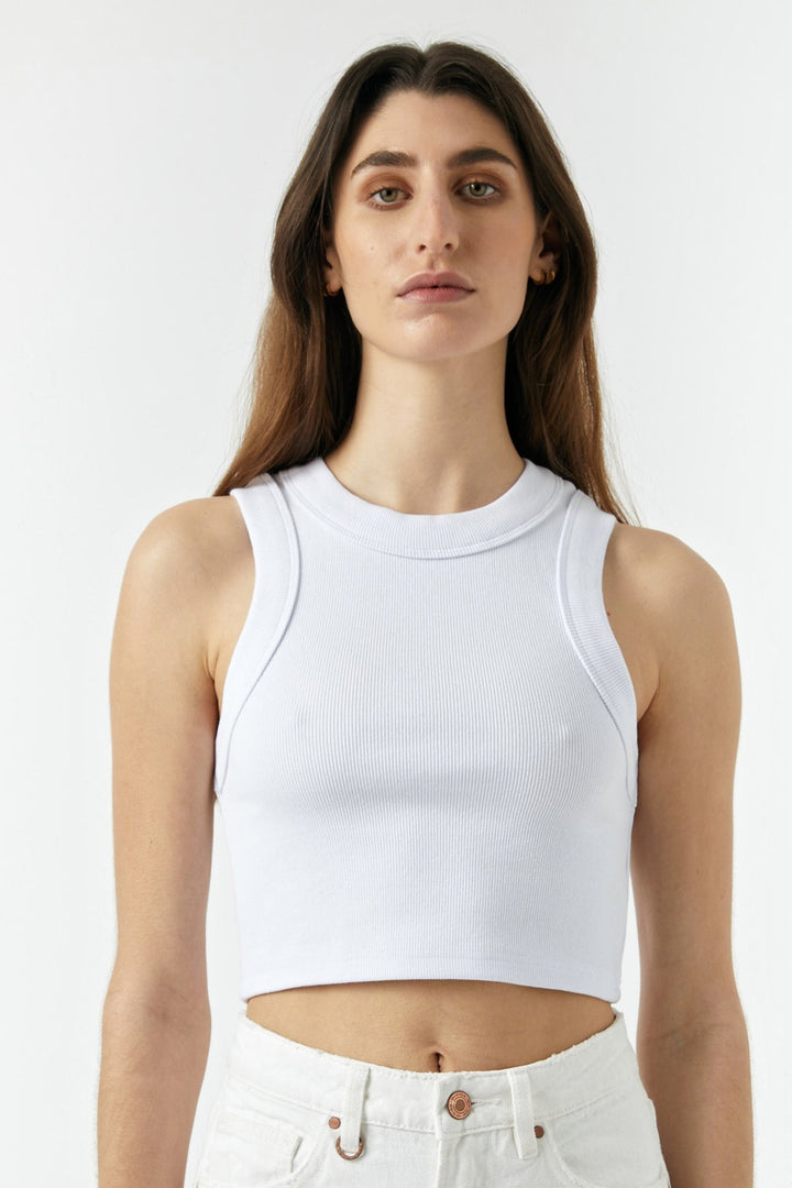 NEUW Womens Jonesy Crop Top - White, WOMENS TEES & TANKS, NEUW, Elwood 101