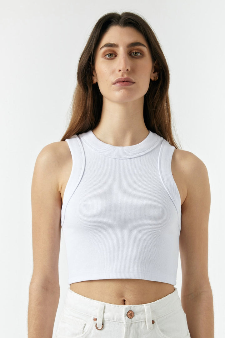 NEUW Womens Jonesy Crop Top - White, WOMENS TEES & TANKS, NEUW, Elwood 101