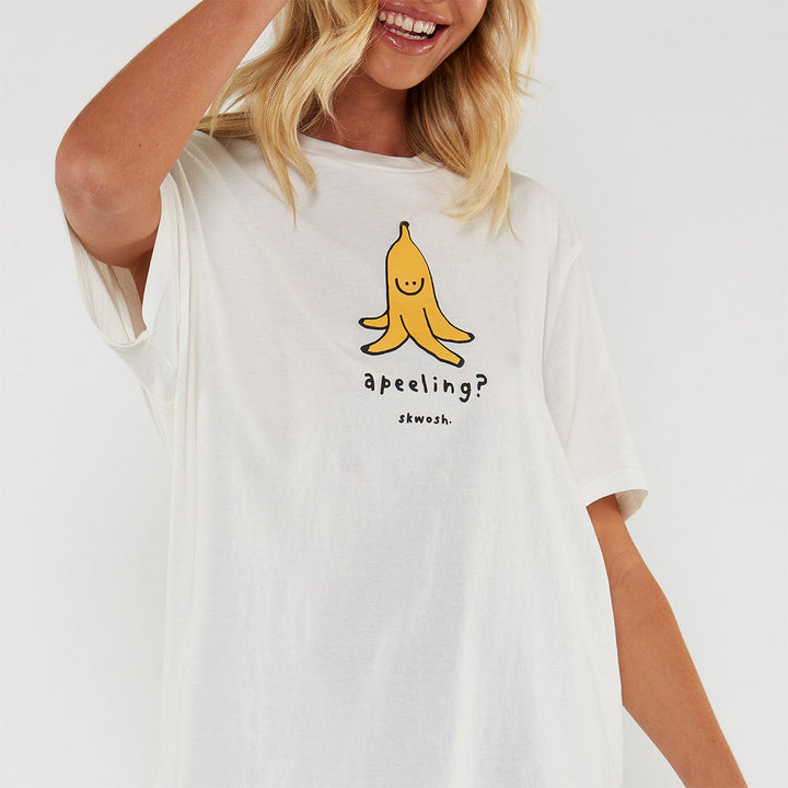 SKWOSH Mens Apeeling Tee - Off White, MENS TEE SHIRTS, SKWOSH CLUB, Elwood 101