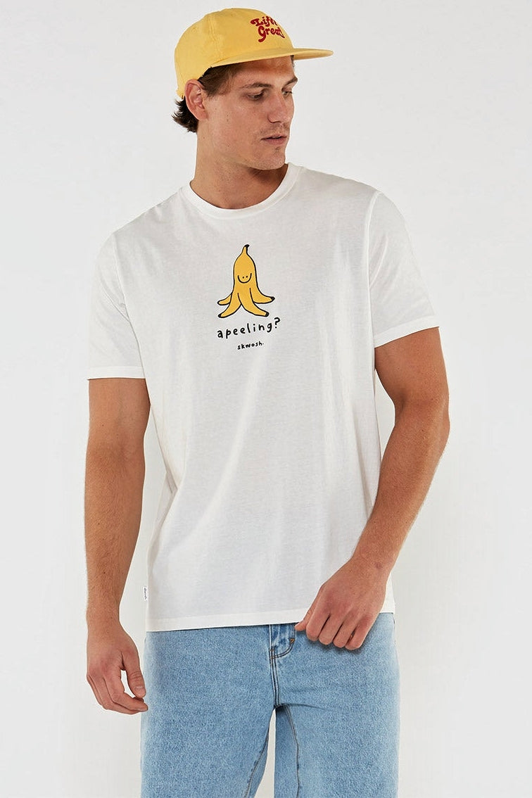 SKWOSH Mens Apeeling Tee - Off White, MENS TEE SHIRTS, SKWOSH CLUB, Elwood 101