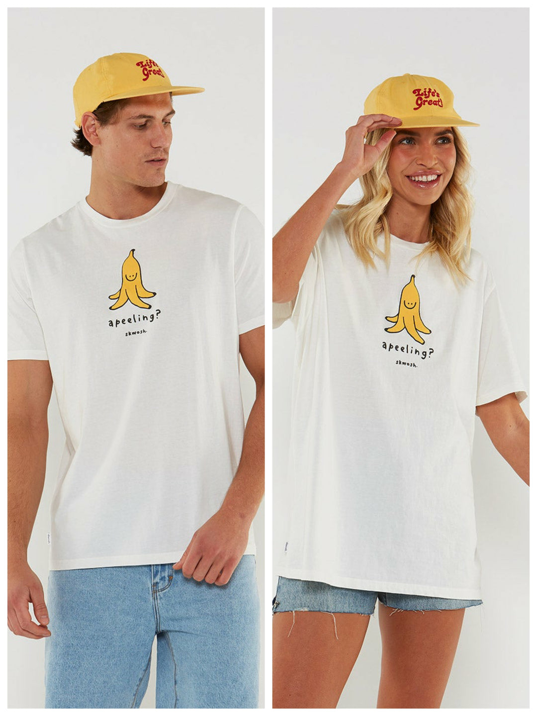 SKWOSH Mens Apeeling Tee - Off White, MENS TEE SHIRTS, SKWOSH CLUB, Elwood 101