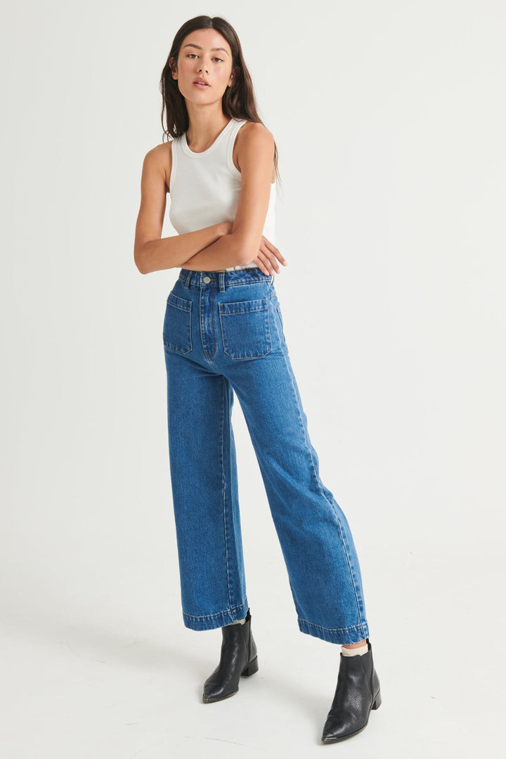 Rollas WOMENS SAILOR JEAN - ASHLEY BLUE, WOMENS DENIM, ROLLAS, Elwood 101