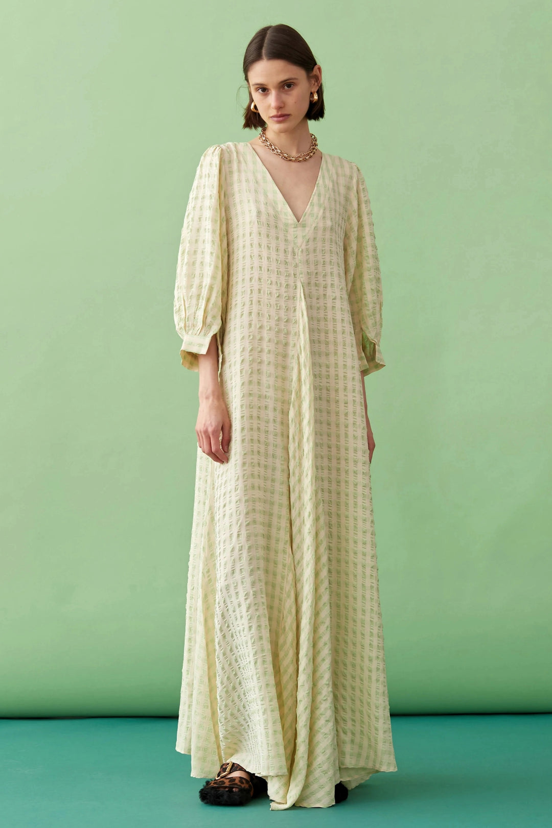 BLANCA Womens Fennie Dress Yellow Gingham