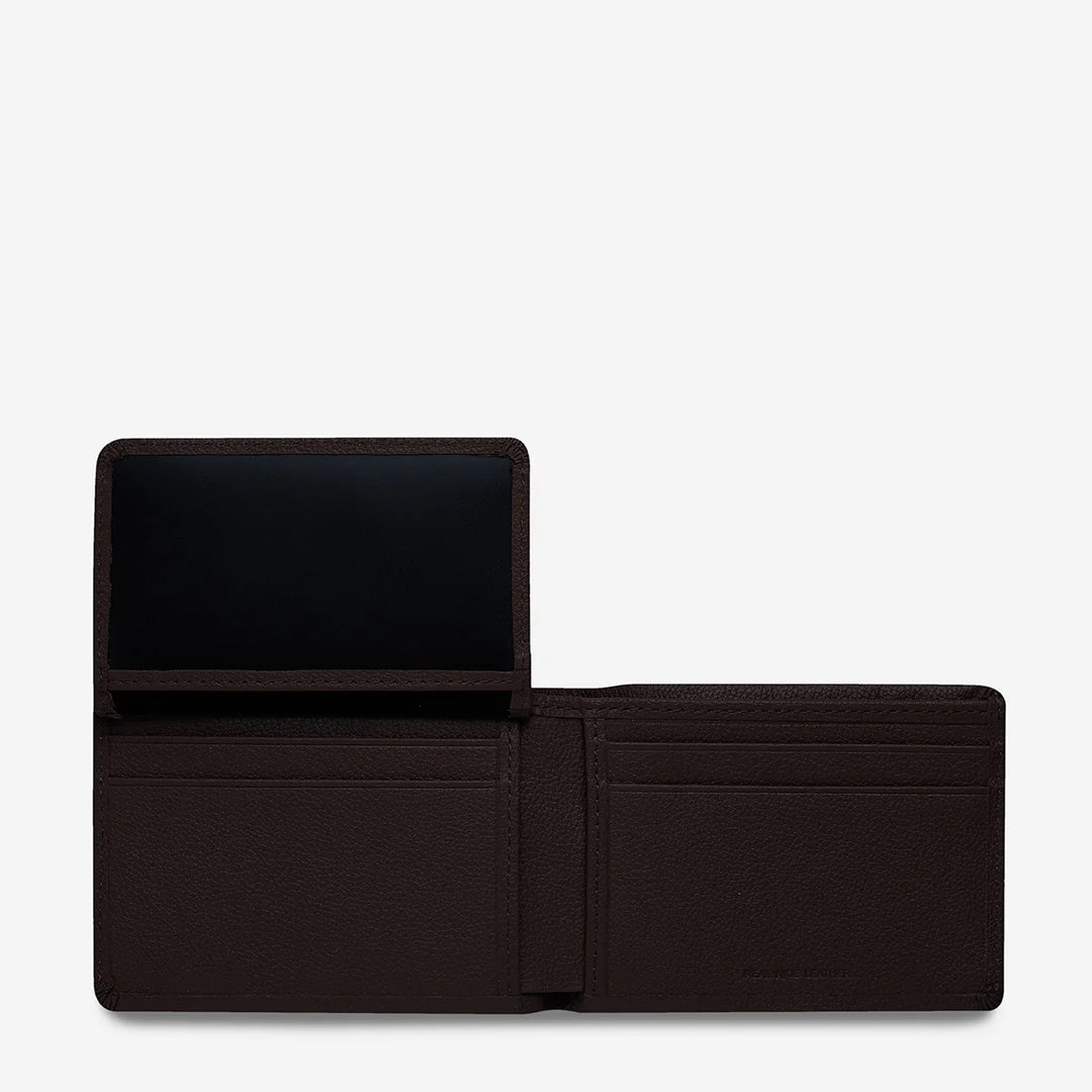 Status Anxiety MENS JONAH WALLET CHOCOLATE LEATHER, MENS & WOMENS WALLETS AND BAGS, STATUS ANXIETY, Elwood 101