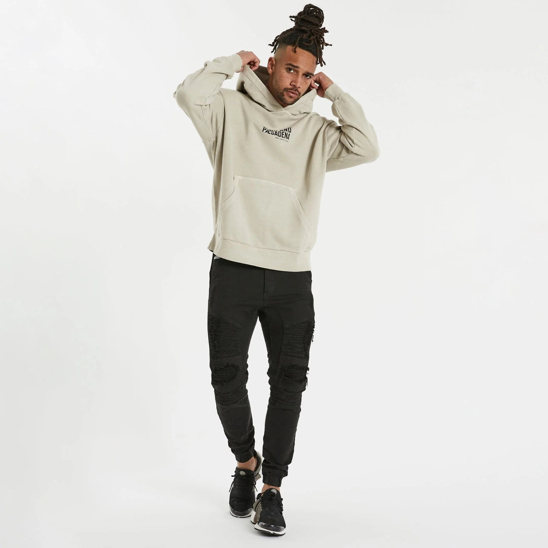 NENA PASADENA Mens Elite Co. Relaxed Hooded Sweater Pigment Sand, MENS HOODIES, NENA PASADENA, Elwood 101