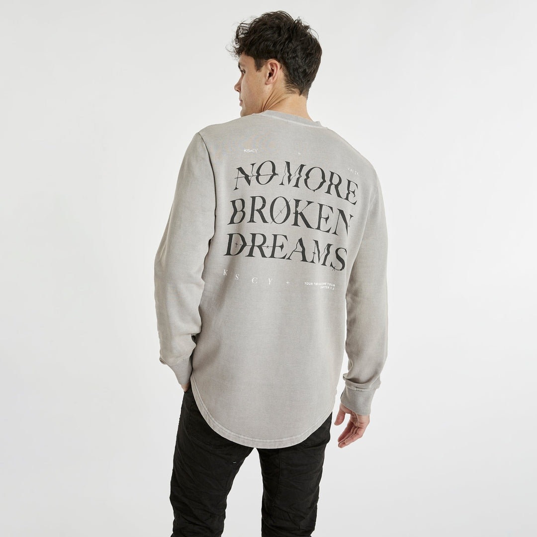 KISS CHACEY Mens Palomae Dual Curved Hem Sweater Pigment Gull, MENS KNITS & SWEATERS, KISS CHACEY, Elwood 101