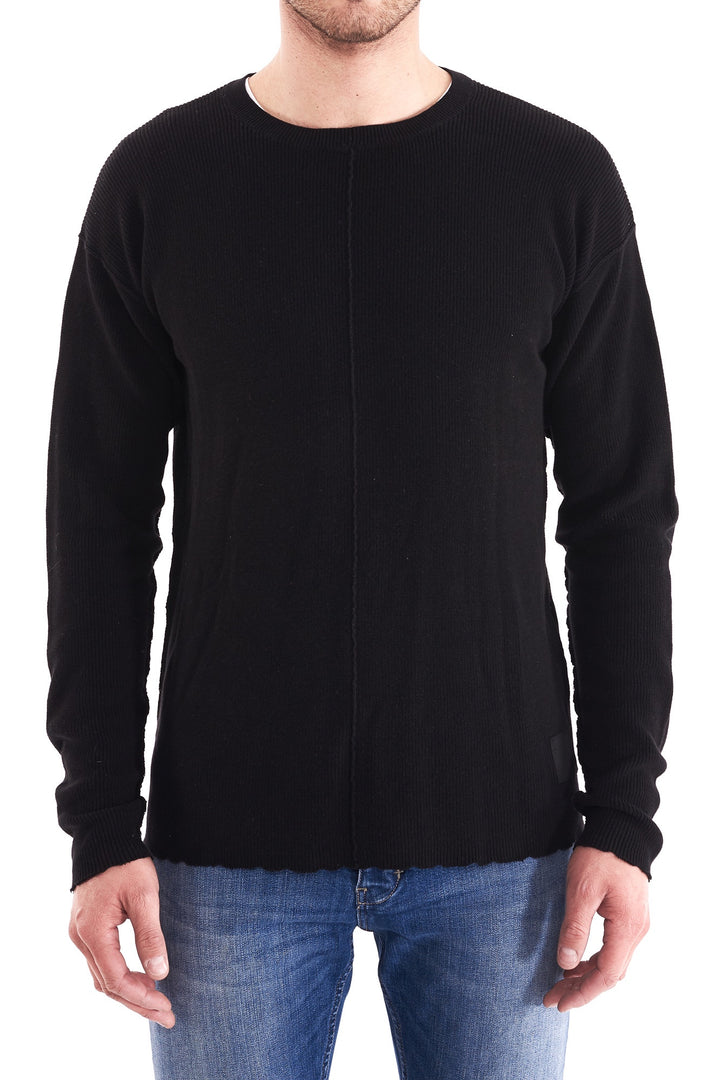Neuw MENS INDIE CREW KNIT BLACK, MENS KNITS & SWEATERS, NEUW, Elwood 101