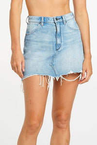 Wrangler Womens Repair Denim Mini  Skirt - Never Never, WOMENS SKIRTS, WRANGLER, Elwood 101