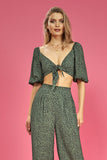 MinkPink NEHA PUFF SLEEVE CROP - Multi Leopard, WOMENS TOPS & SHIRTS, MINKPINK, Elwood 101