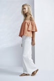 Finders Keepers The Label WOMENS BETTER DAYS RUFFLE TOP BURNT PEACH, WOMENS TOPS & SHIRTS, FINDERS KEEPERS, Elwood 101