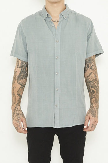 nANA jUDY MENS WHITEHALL SHORT SLEEVE SHIRT - PIGMENT GREY, MENS SHIRTS, NANA JUDY, Elwood 101