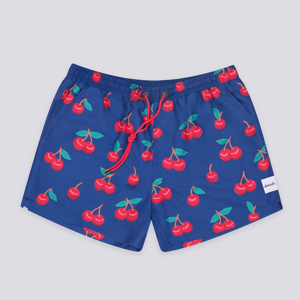 Skwosh Club MENS  CHERRY PICKER SWIM SHORTS, MENS SHORTS, SKWOSH CLUB, Elwood 101