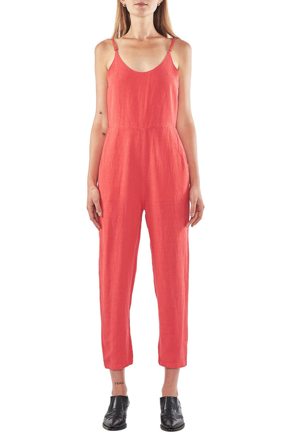 Neuw WOMENS JACKSON LINEN ONE PIECE RIOT RED, WOMENS JUMPSUITS & OVERALLS, NEUW, Elwood 101