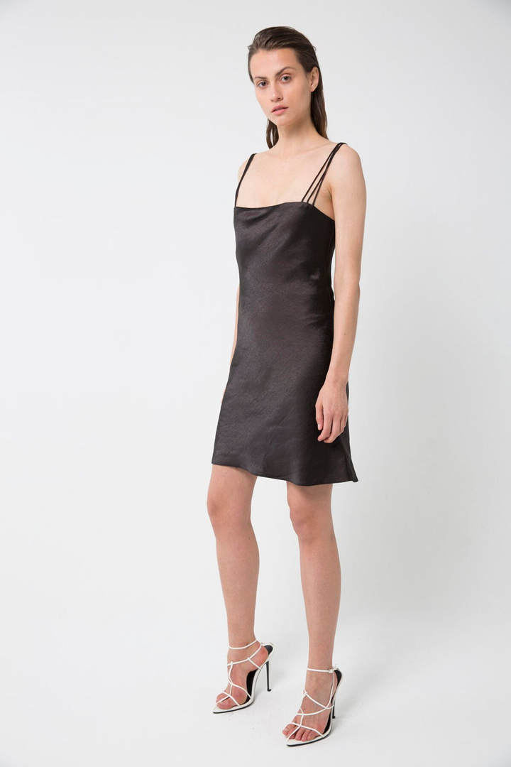 Third Form 90'S BIAS MINI SLIP DRESS BLACK, WOMENS DRESSES, THIRD FORM, Elwood 101