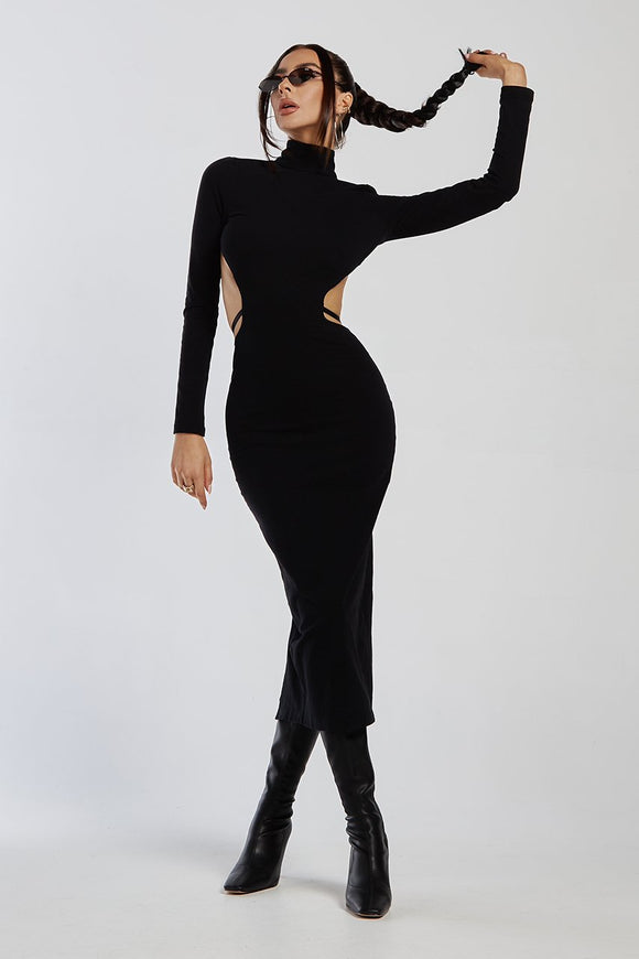 IZI ANGUS X RUNAWAY Womens Valkyrie Dress - Black, WOMENS DRESSES, RUNAWAY, Elwood 101