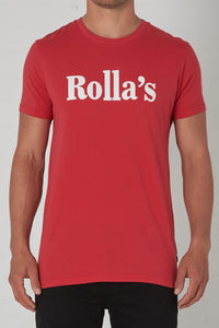 Rollas MENS ROLLA'S REDS BIG LOGO TEE RED VINTAGE WHITE, MENS TEE SHIRTS, ROLLAS, Elwood 101