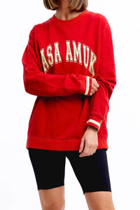 Casa Amuk WOMENS LIMITED EDITION VINTAGE JUMPER - RED, WOMENS KNITS & SWEATERS, CASA AMUK, Elwood 101