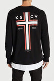 Kiss Chacey MENS UNEARTHLY LAYERED  HEM SWEATER - JET BLACK, General, KISS CHACEY, Elwood 101