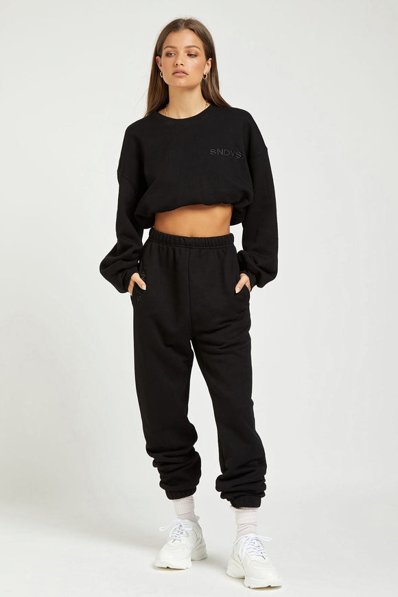 Sundays The Label WOMENS FLIX SWEATPANT - BLACK, WOMENS TRACK PANTS, SNDYS, Elwood 101