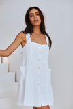 Girl And the Sun WOMENS LINDA DRESS - WHITE, WOMENS DRESSES, GIRL AND THE SUN, Elwood 101