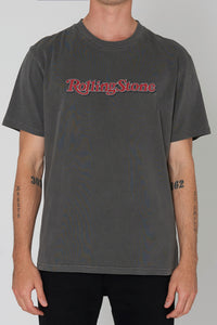 ROLLAS Mens Rolling Stone 1981 Tee - Washed Black, MENS TEE SHIRTS, ROLLAS, Elwood 101
