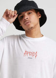 AFENDS MENS Other Days - Hemp Retro Fit Long Sleeve T Shirt - White, MENS TEE SHIRTS, AFENDS, Elwood 101