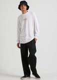 AFENDS MENS Other Days - Hemp Retro Fit Long Sleeve T Shirt - White, MENS TEE SHIRTS, AFENDS, Elwood 101