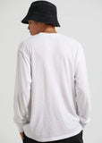 AFENDS MENS Other Days - Hemp Retro Fit Long Sleeve T Shirt - White, MENS TEE SHIRTS, AFENDS, Elwood 101