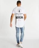 AMERICAIN Mens La Nuit Dual Curved Hem Tee Shirt - White, MENS TEE SHIRTS, AMERICAIN, Elwood 101