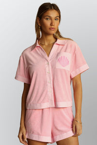 ARAMINTA JAMES Womens Terry Riviera Shirt Set - Peony, WOMENS TOPS & SHIRTS, ARAMINTA JAMES, Elwood 101
