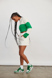 ATOIR SPORTS CLUB Womens Team Player Crop Jumper - White & Kelly Green, WOMENS KNITS & SWEATERS, ATOIR, Elwood 101