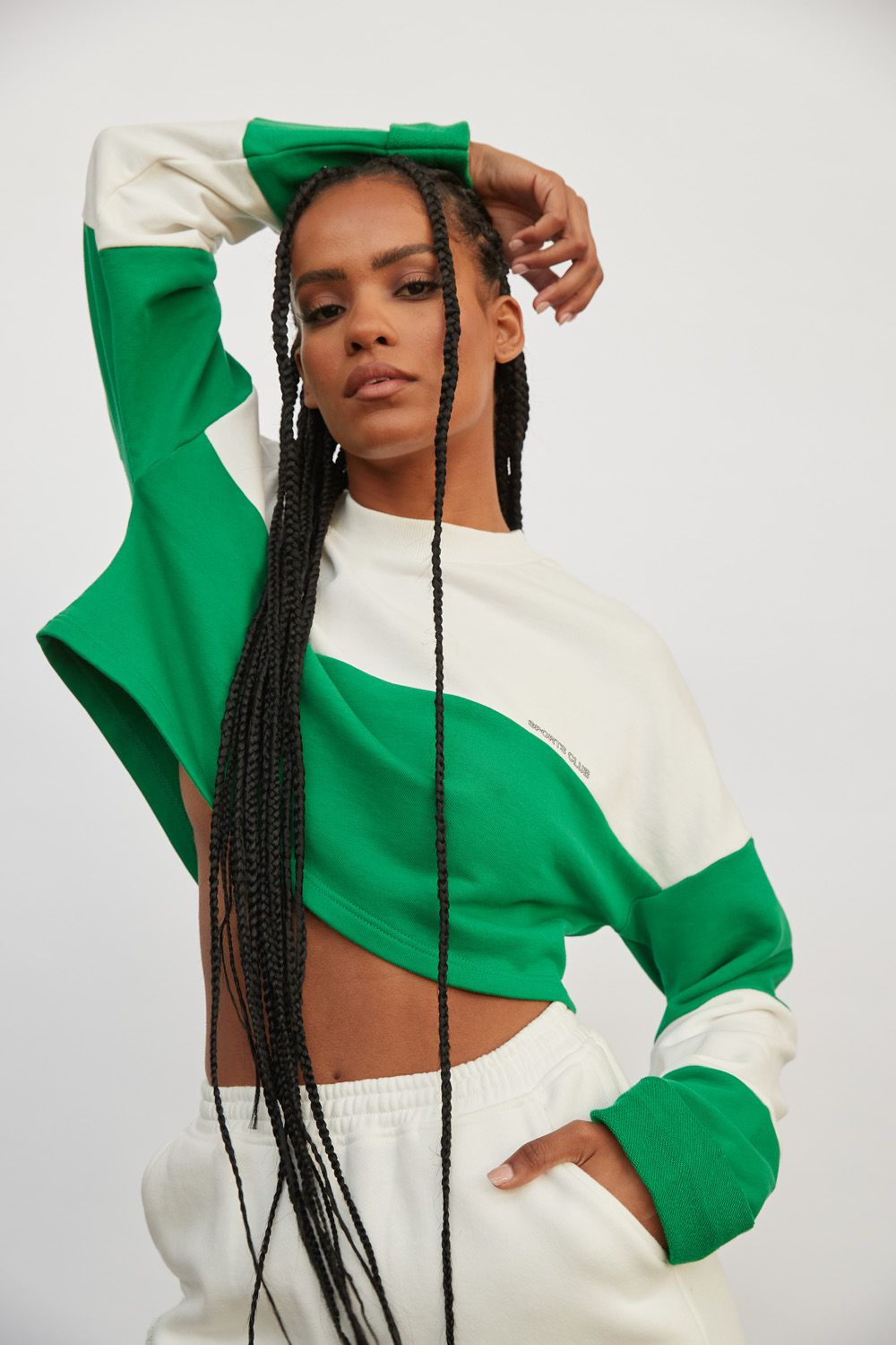 Womens white cropped jumper cheap