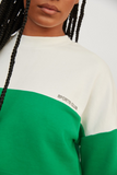 ATOIR SPORTS CLUB Womens Team Player Crop Jumper - White & Kelly Green, WOMENS KNITS & SWEATERS, ATOIR, Elwood 101
