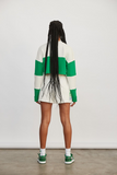 ATOIR SPORTS CLUB Womens Team Player Crop Jumper - White & Kelly Green, WOMENS KNITS & SWEATERS, ATOIR, Elwood 101