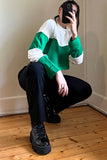 ATOIR SPORTS CLUB Womens Team Player Crop Jumper - White & Kelly Green, WOMENS KNITS & SWEATERS, ATOIR, Elwood 101