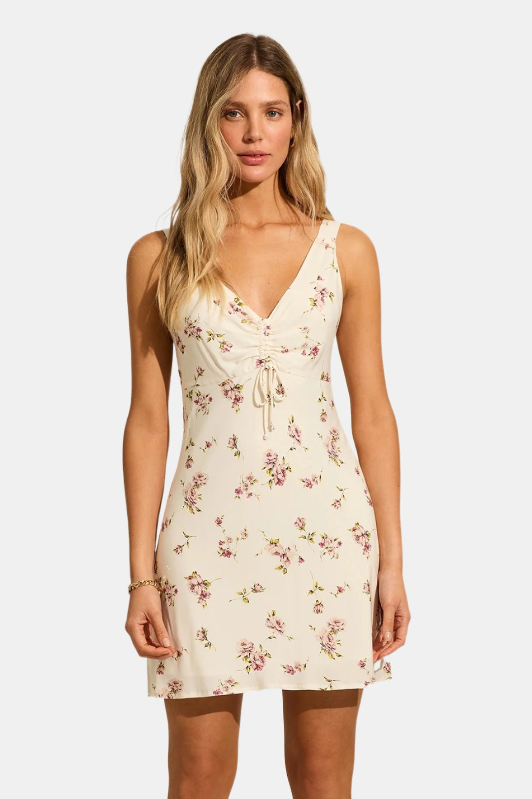 AUGUSTE THE LABEL Womens Melodie Mini Dress - Ivory, WOMENS DRESSES, AUGUSTE THE LABEL, Elwood 101
